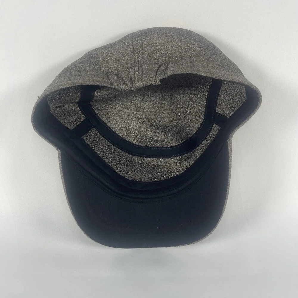 Cadet Hat Cap Women's Gray Embellished Beaded Flower Design Rhinestone Military